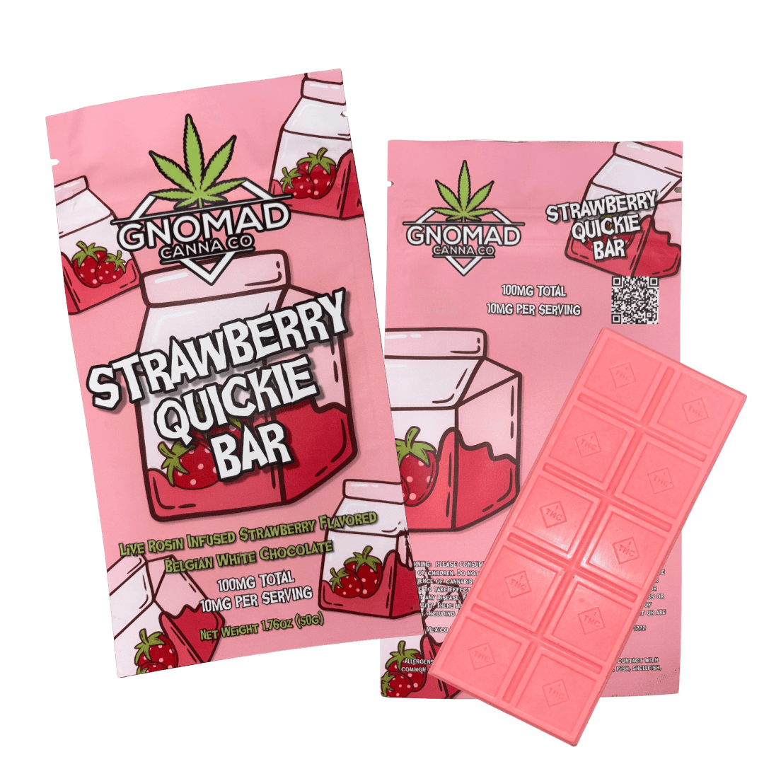 GNOMAD BAR 100MG - STRAWBERRY QUICKIE (ROSIN INFUSED)