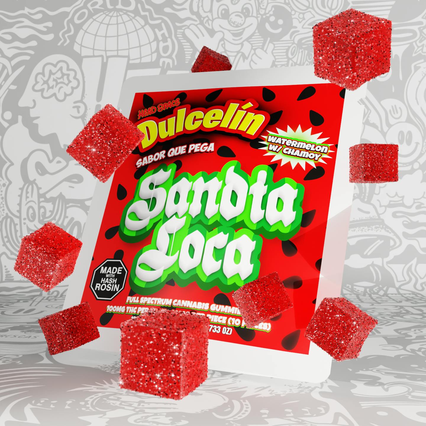DULCELIN HASH ROSIN GUMMIES - SANDIA LOCA