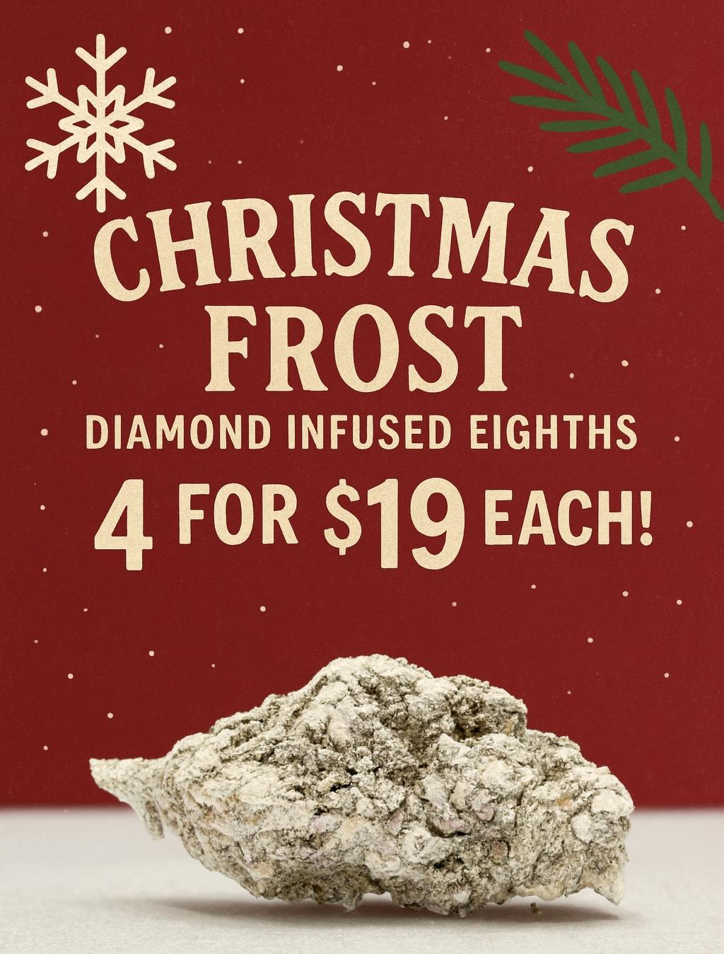 Sugar Tree Christmas Frost DIAMOND INFUSED Eighths 4 for $19 Each!