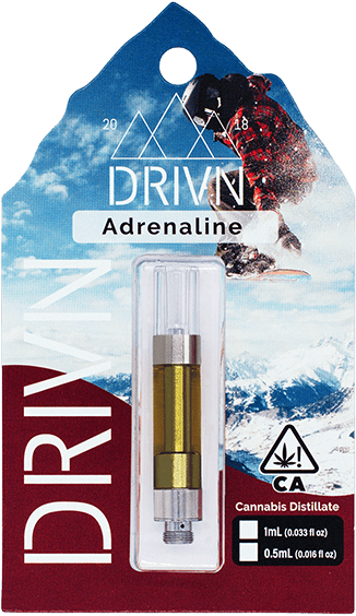 DRIVN - Adrenaline, (S) 90.5% THC, 1g 510 Vape