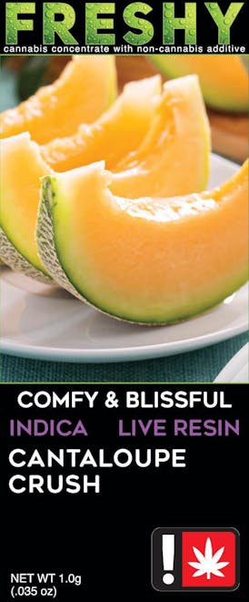 Cantaloupe Crush| 1G| Flavored Live Resin Disposable| Indica| Freshy