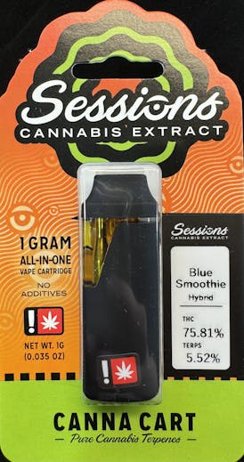 Blue Smoothie 1g Distillate disposable| Hybrid| Sessions