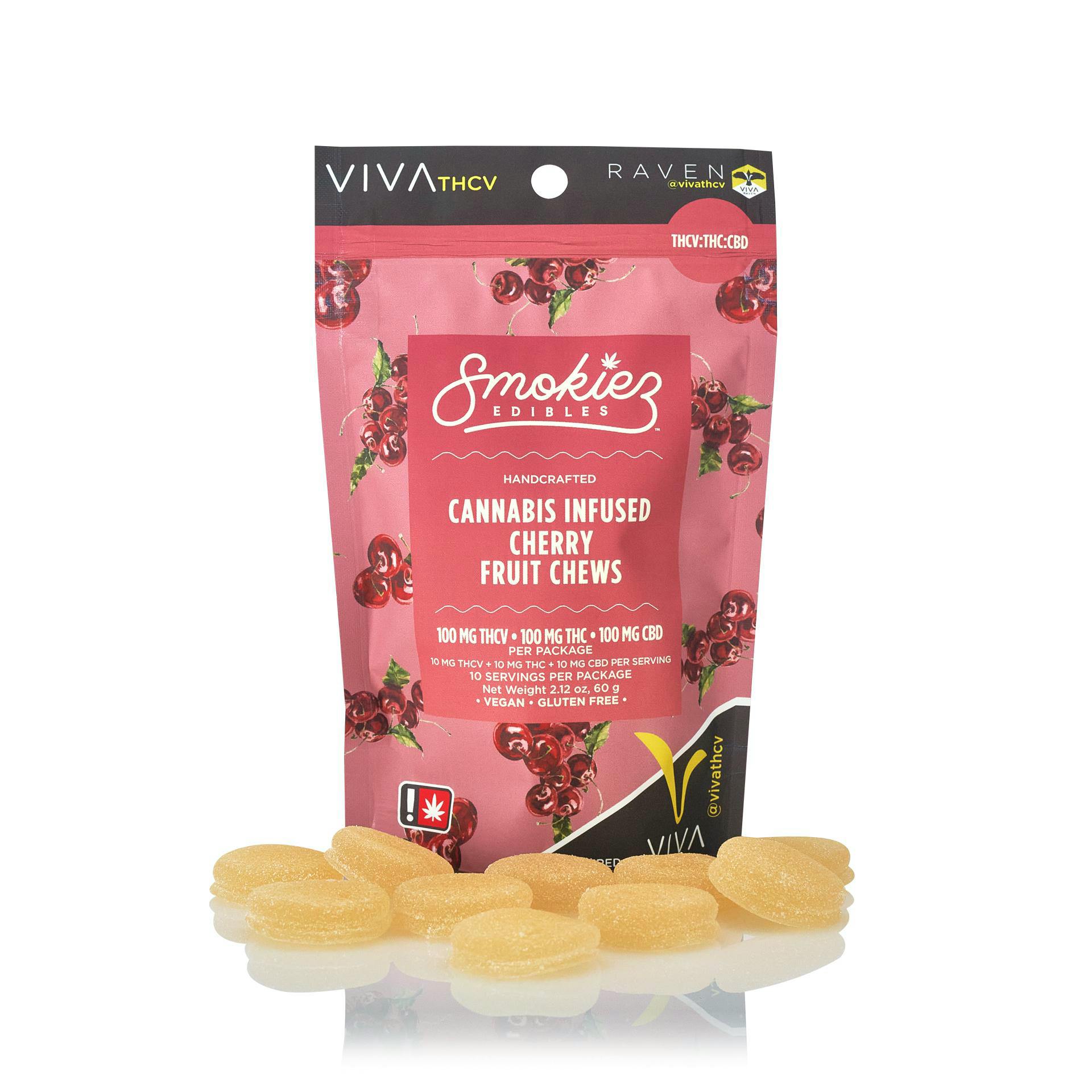 1:1:1 Cherry 10pk| THCV-THC-CBD| Sativa| Smokiez Edibles