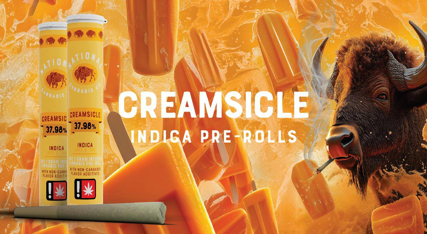 Creamsicle| Infused 1g Pre-Roll| | Indica| National Cannabis