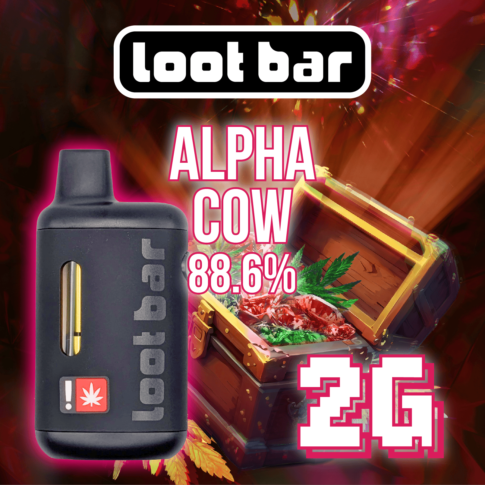 Alpha CowMisty Morning| 2g Liquid Diamond Disposable Vape| Sativa| Lootbar