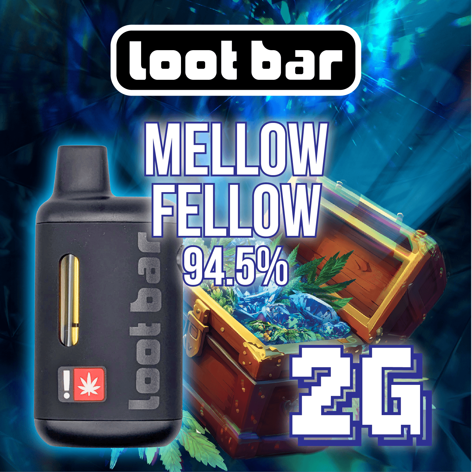 Mellow FellowMisty Morning| 2g Liquid Diamond Disposable Vape| Indica| Lootbar