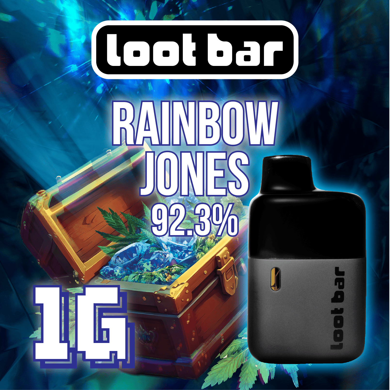 Rainbow Jones | 1G Liquid Diamondz Disposable Vape| Indica| Lootbar