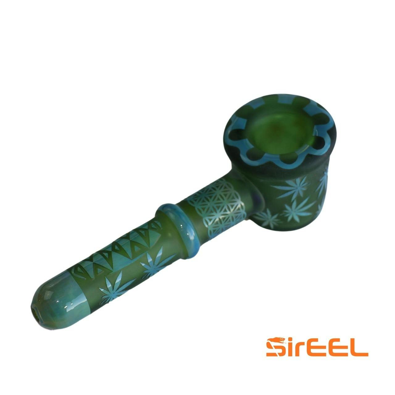 SirEEL | 5" Etched Cosmic Cobb Deep Bowl Hand Pipe