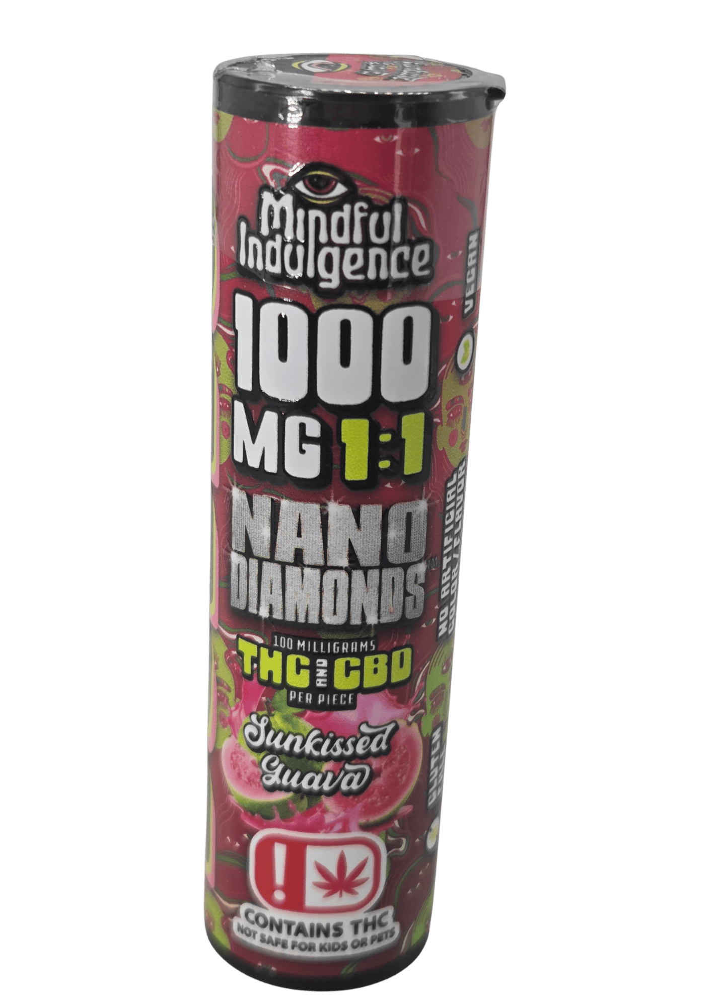 DUBBS - Sun Kissed Guava - 1:1 Nano Diamond Gummies - 100mg - 1000mg total by Mindful Indulgence