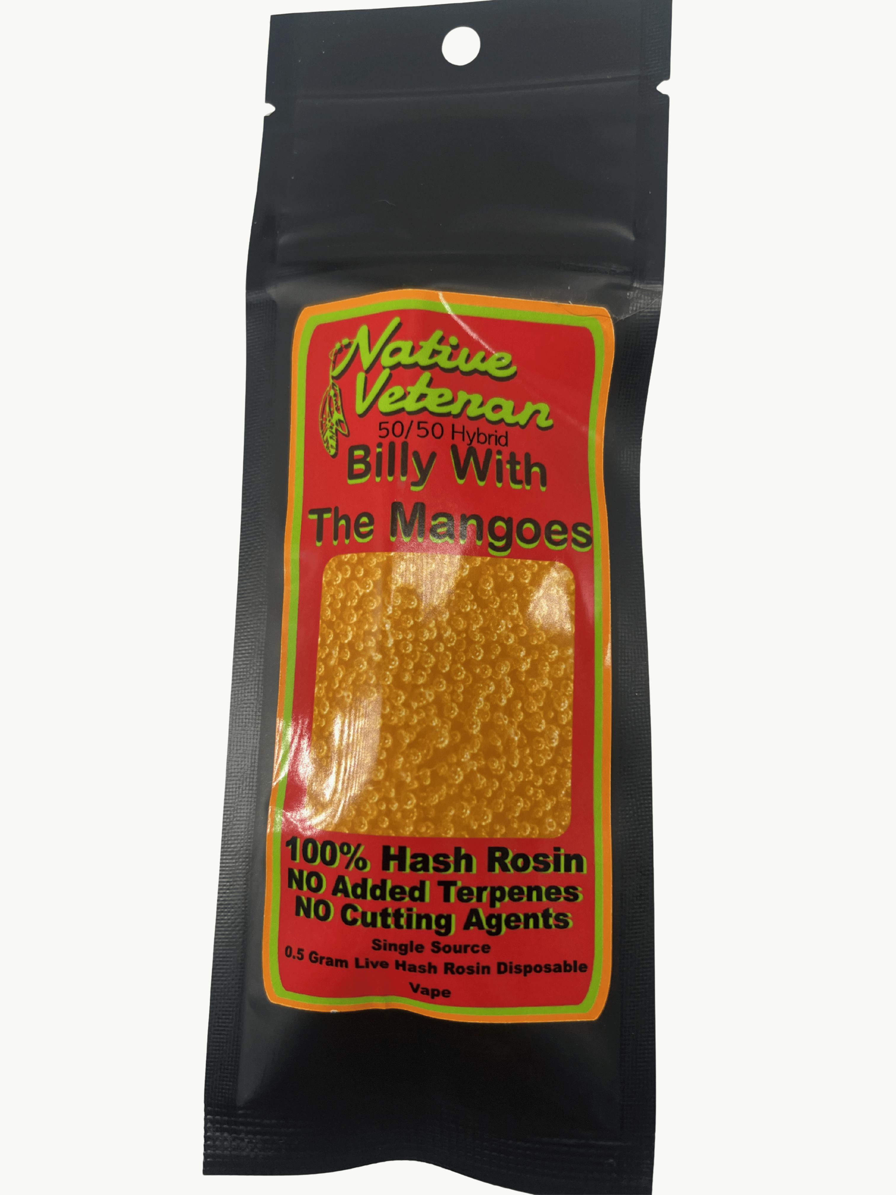 Native Veteran | Billy with the Mangoes | 0.5g Live Hash Rosin Vape