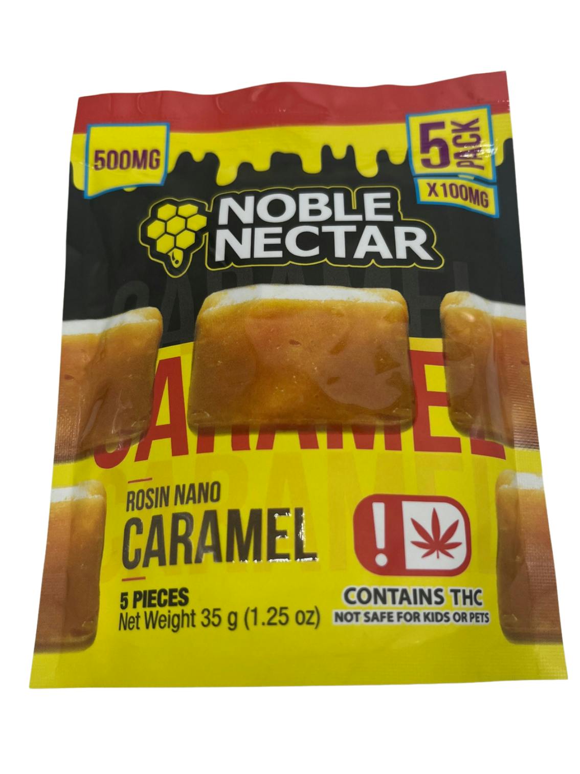 Noble Nectar | Rosin Nano Caramel 500mg | 5 Pack