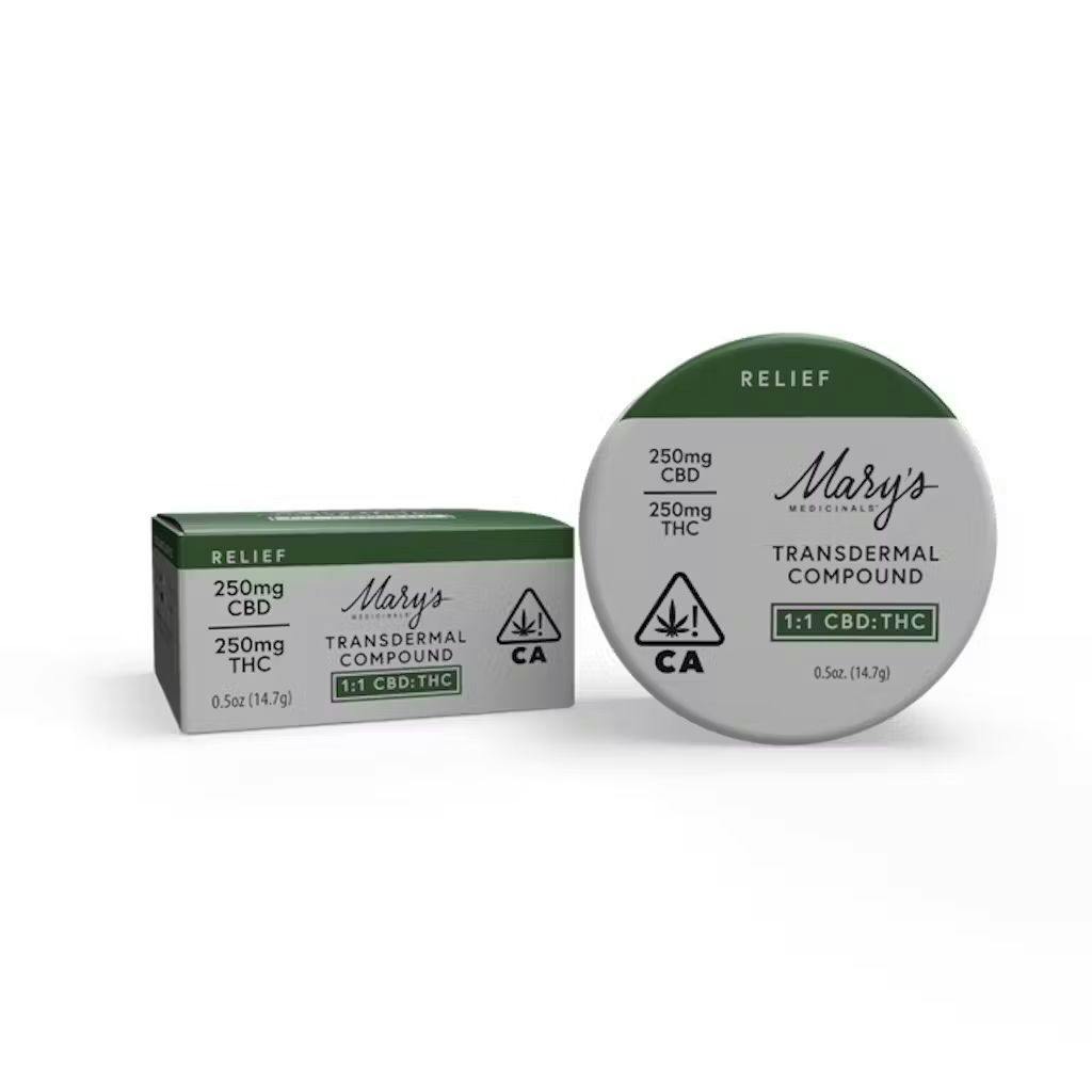 Marys Medicinals - Relief - THC:CBD 1:1 - Transdermal Cream - 500mg - 0.5oz