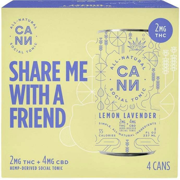 Cann - Lemon Lavender - Tonic Drink - 4 Pack - 20mg