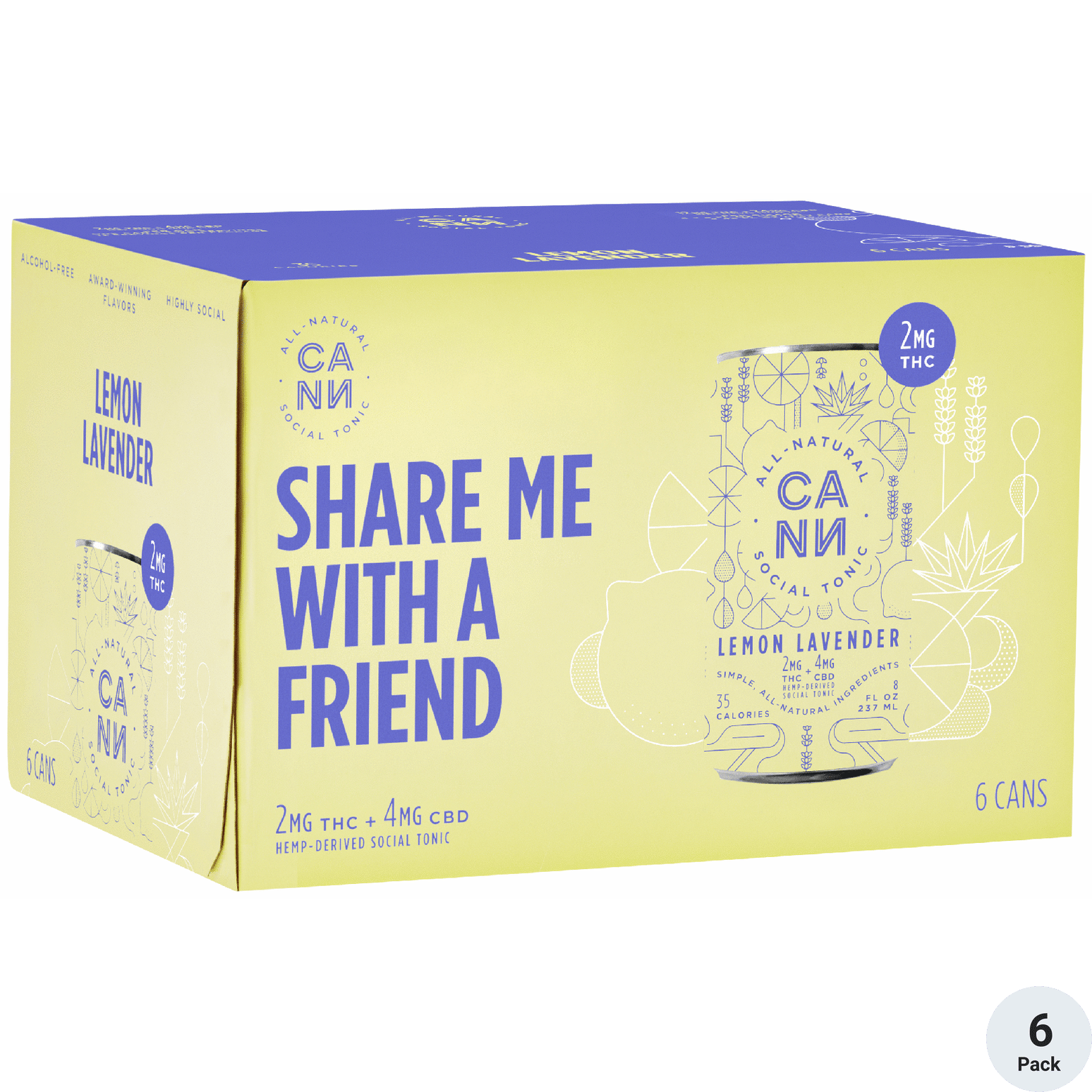 Cann - Lemon Lavender - Tonic Drink - 6 pack - 36mg