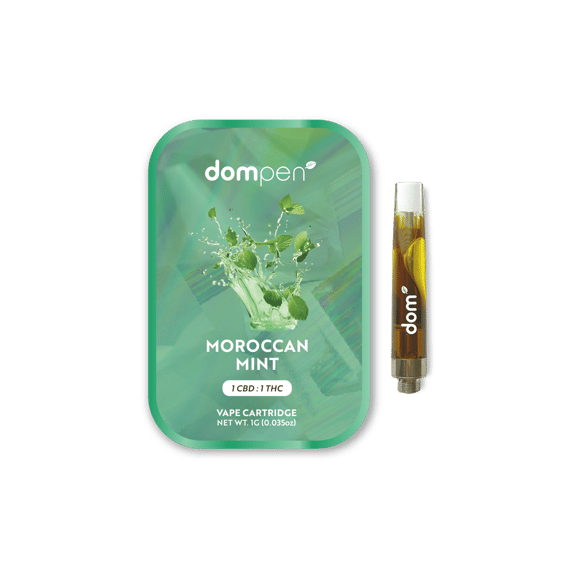 DOMPEN - MOROCCAN MINT - 1:1 CBD RATIO - VAPE CARTRIDGE - 1G