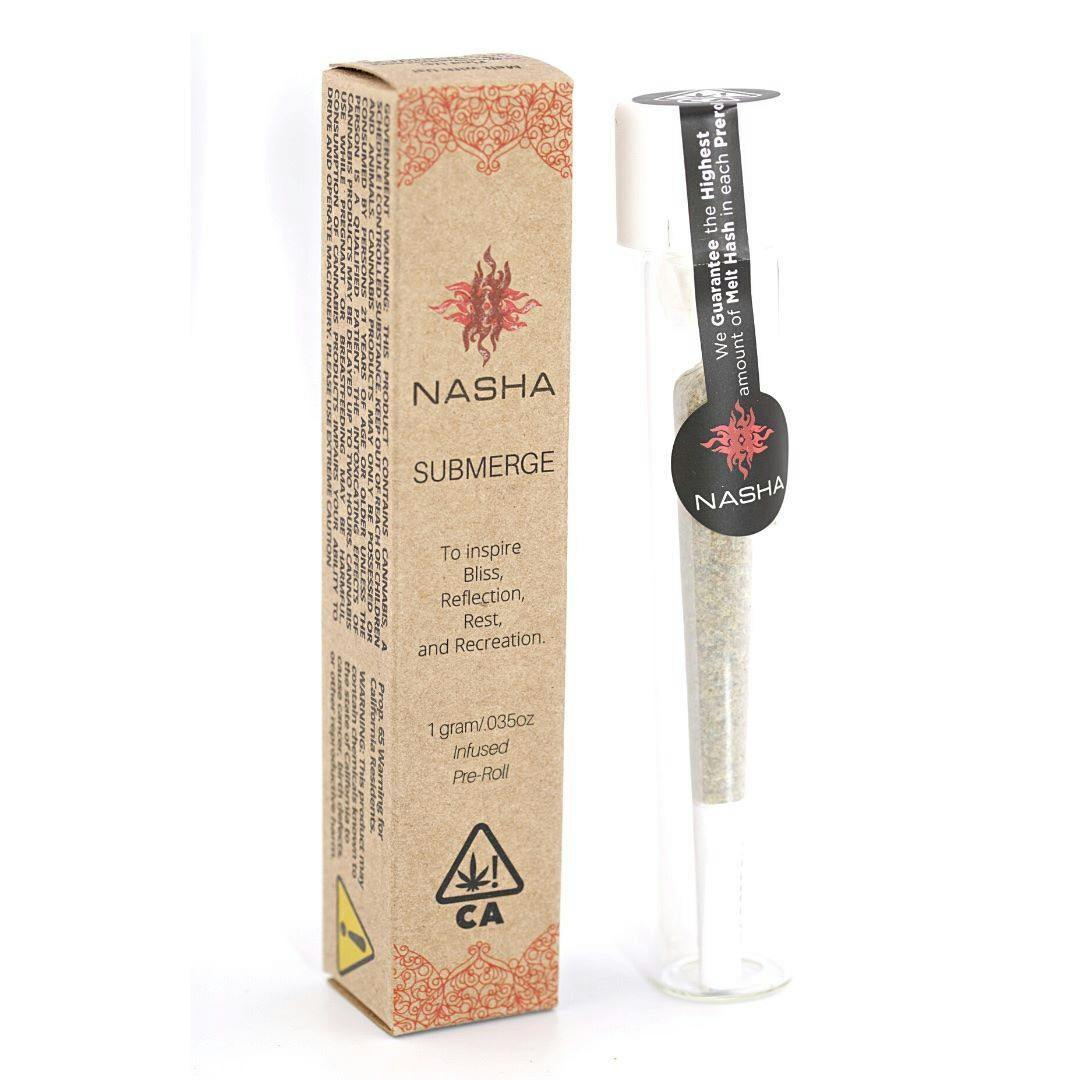 NASHA - BLACK MAGIC X GRAPE JAM - HYBRID - SUBMERGE PRE ROLL - 1 g