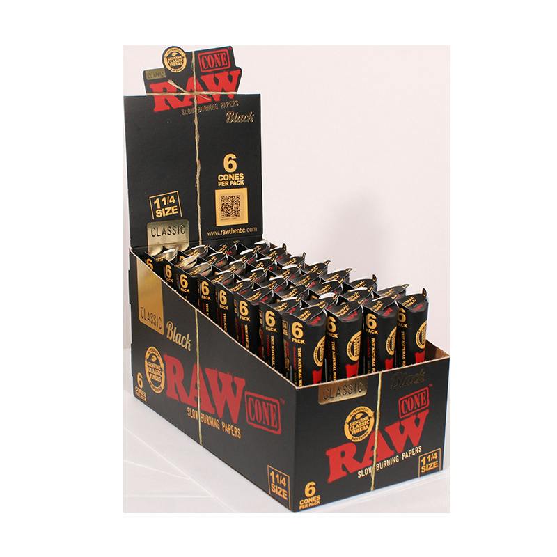 Raw Cones Black King Size 3pk