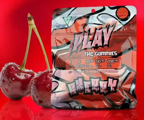 Play - Cherry - 200mg Gummies (4x50mg)
