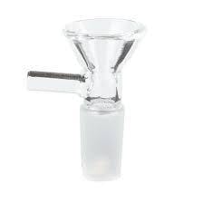 WHITE STEM CLEAR W/ BI SCREEN BOWL 14MM BOWL / PULLOUT