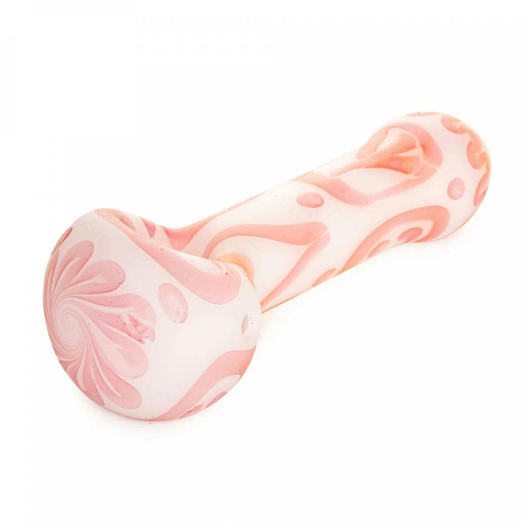 4.5" FROSTED PEACE LOVE AND HAPPINESS HAND PIPE