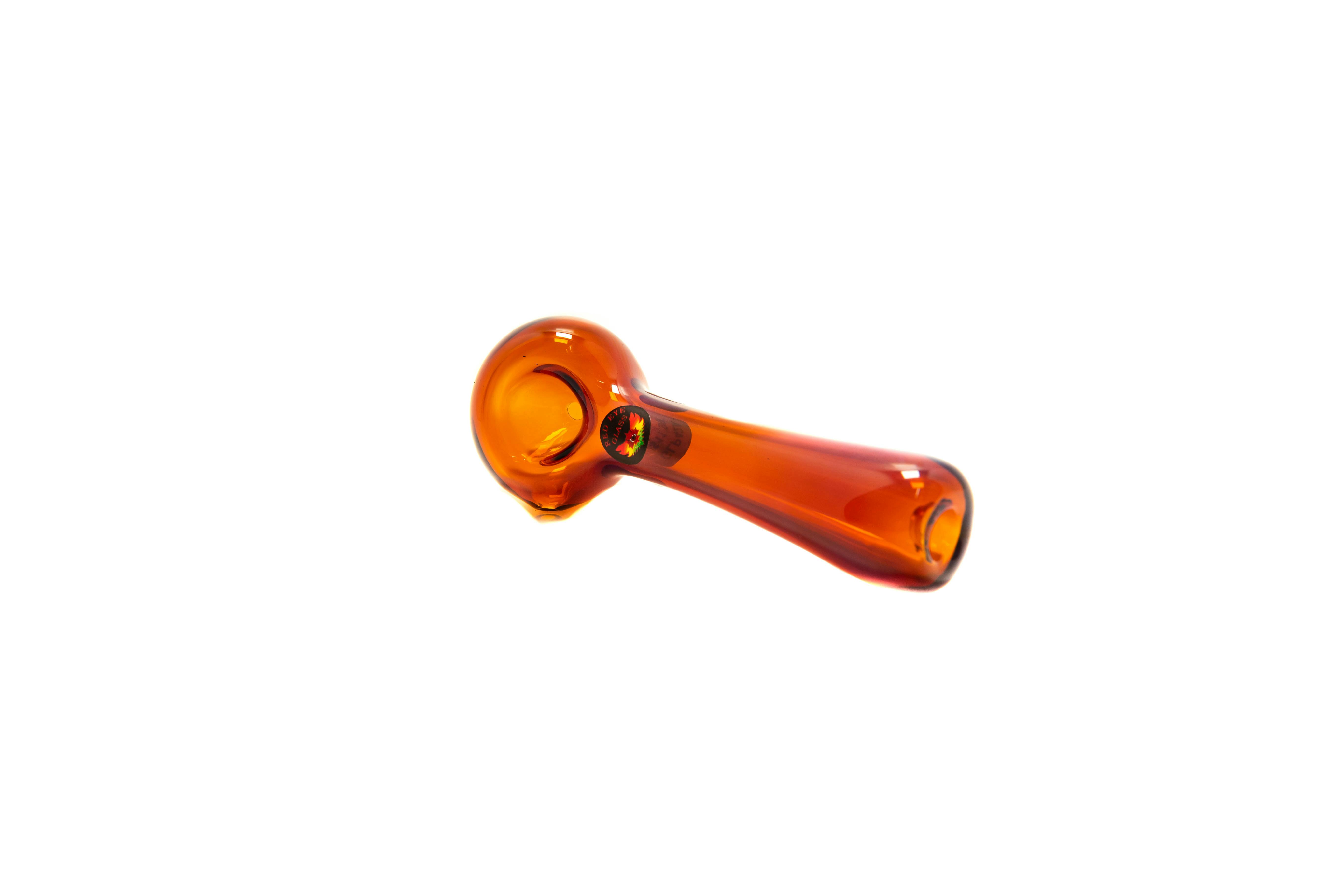 Amber Solid Spoon 4.5" Hand Pipe