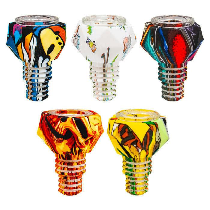 HEXAGON CUT SILICONE BOWL 14MM / 19MM PULL OUT