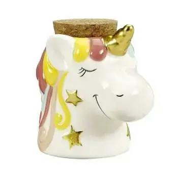UNICORN CERAMIC STASH JAR