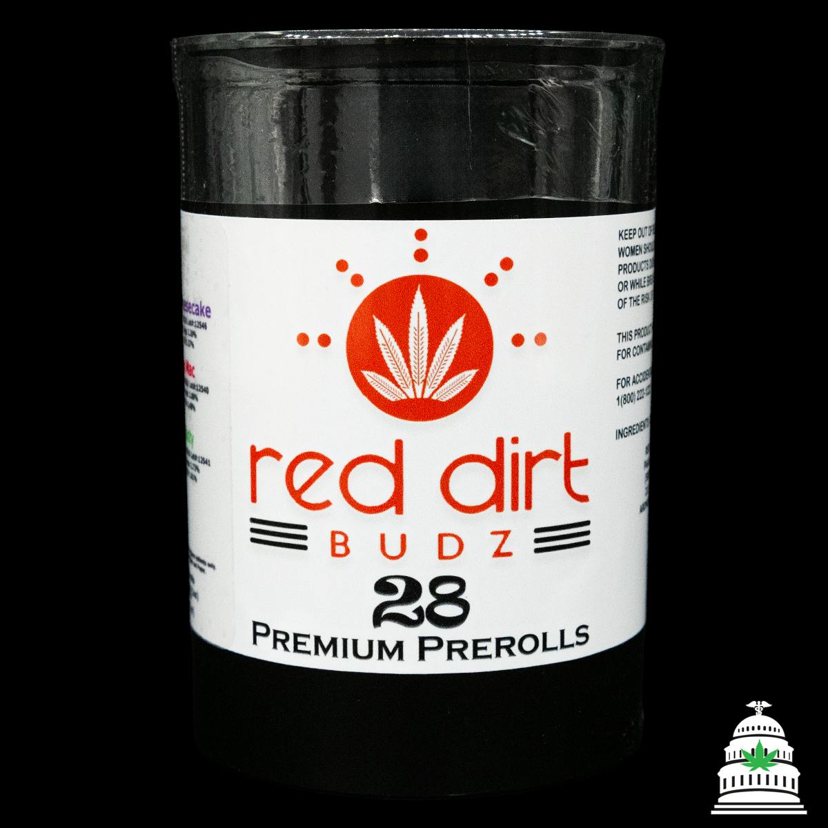 GA, PP, IIC - 28g Red Dirt Preroll Pack