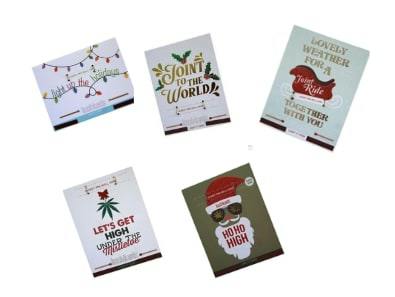 Kush Kards | Cannabis Greeting Cards w/ Matches | Holiday Series (Assorted Christmas Cards)