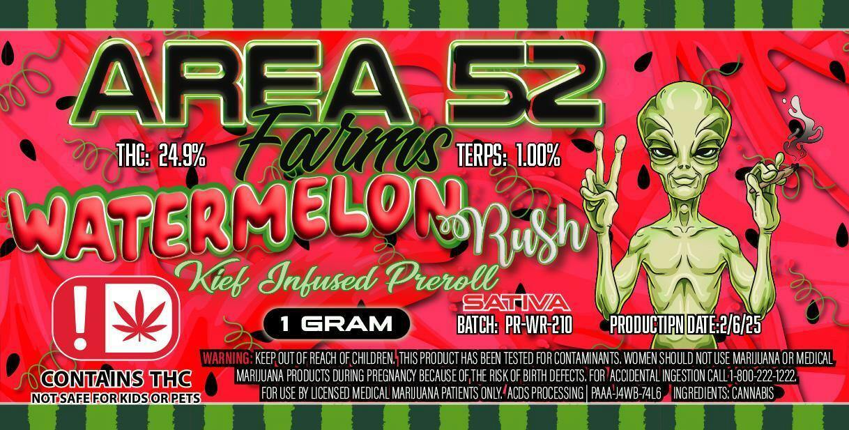 Area 52 Vader OG Kief Infused Preroll