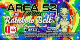Area 52 Rainbow Belt Kief Infused