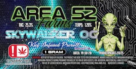 Area 52 Skywalker OG Kief Infused Preroll