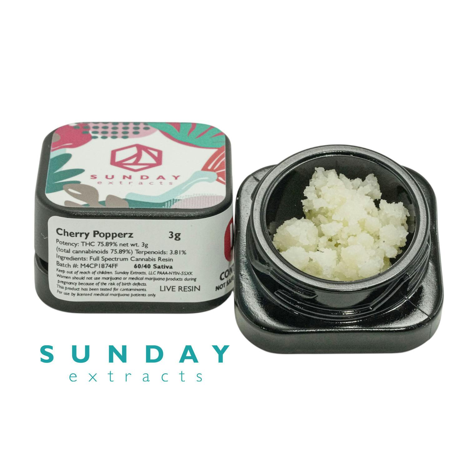 Sunday Cherry Popperz Live Resin