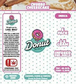 Donut Lemon Bars Infused Preroll 5pk