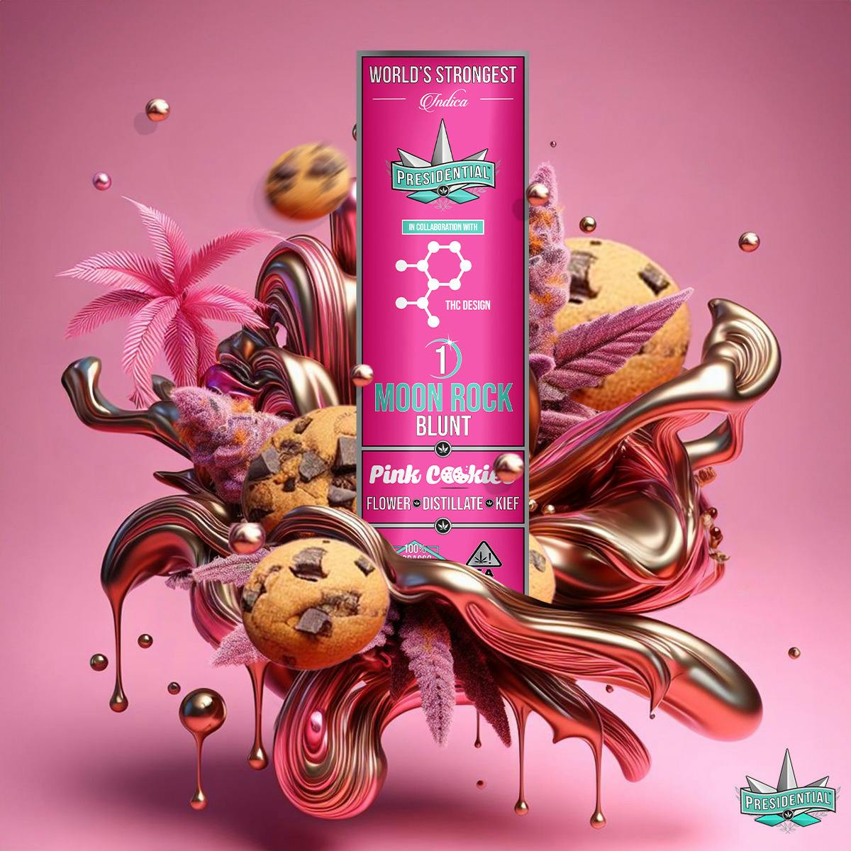 Presidential Pink Cookies Moon Rock Blunt