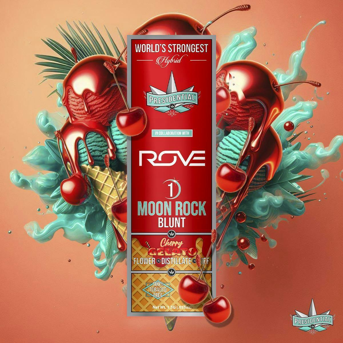 Presidential Cherry Gelato Moon Rock Blunt