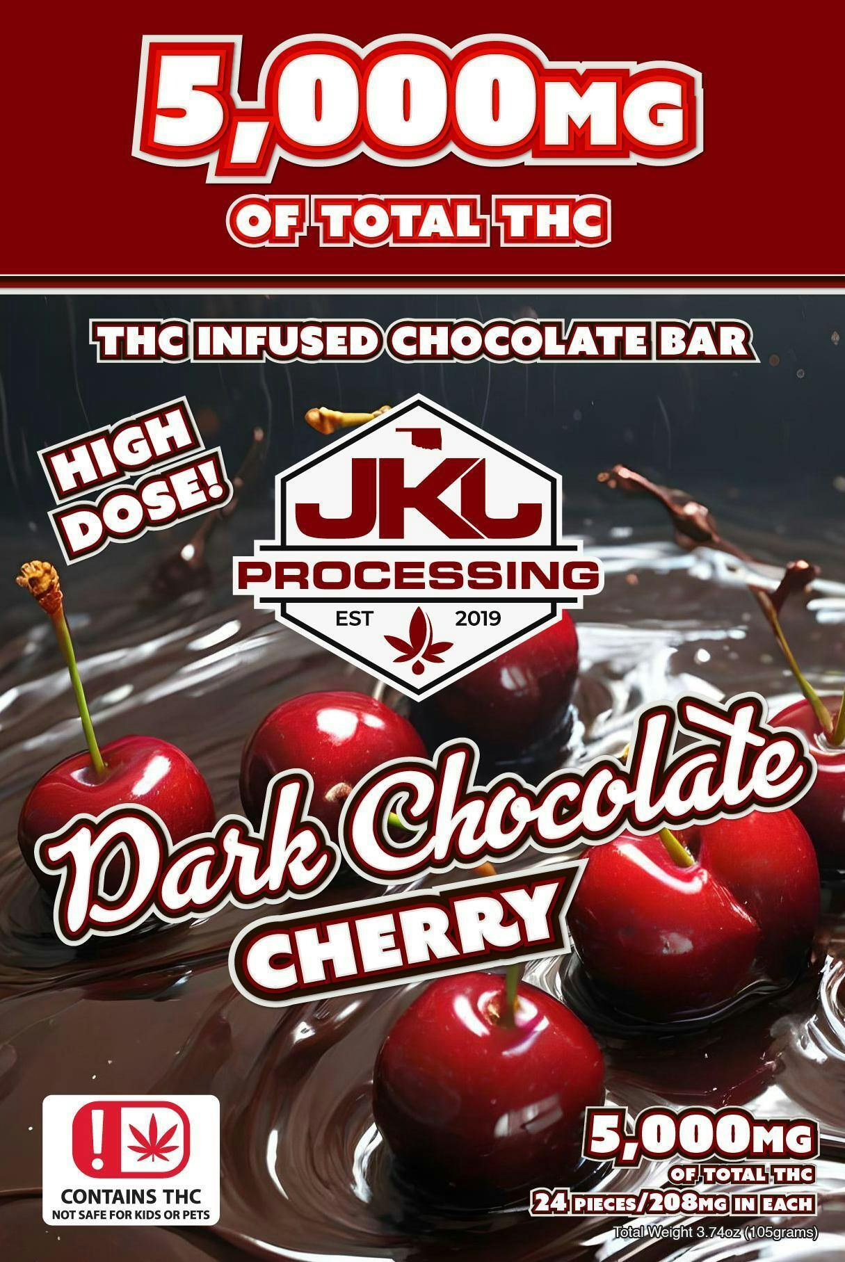 JKJ Processing Cherry Dark Chocolate Bar