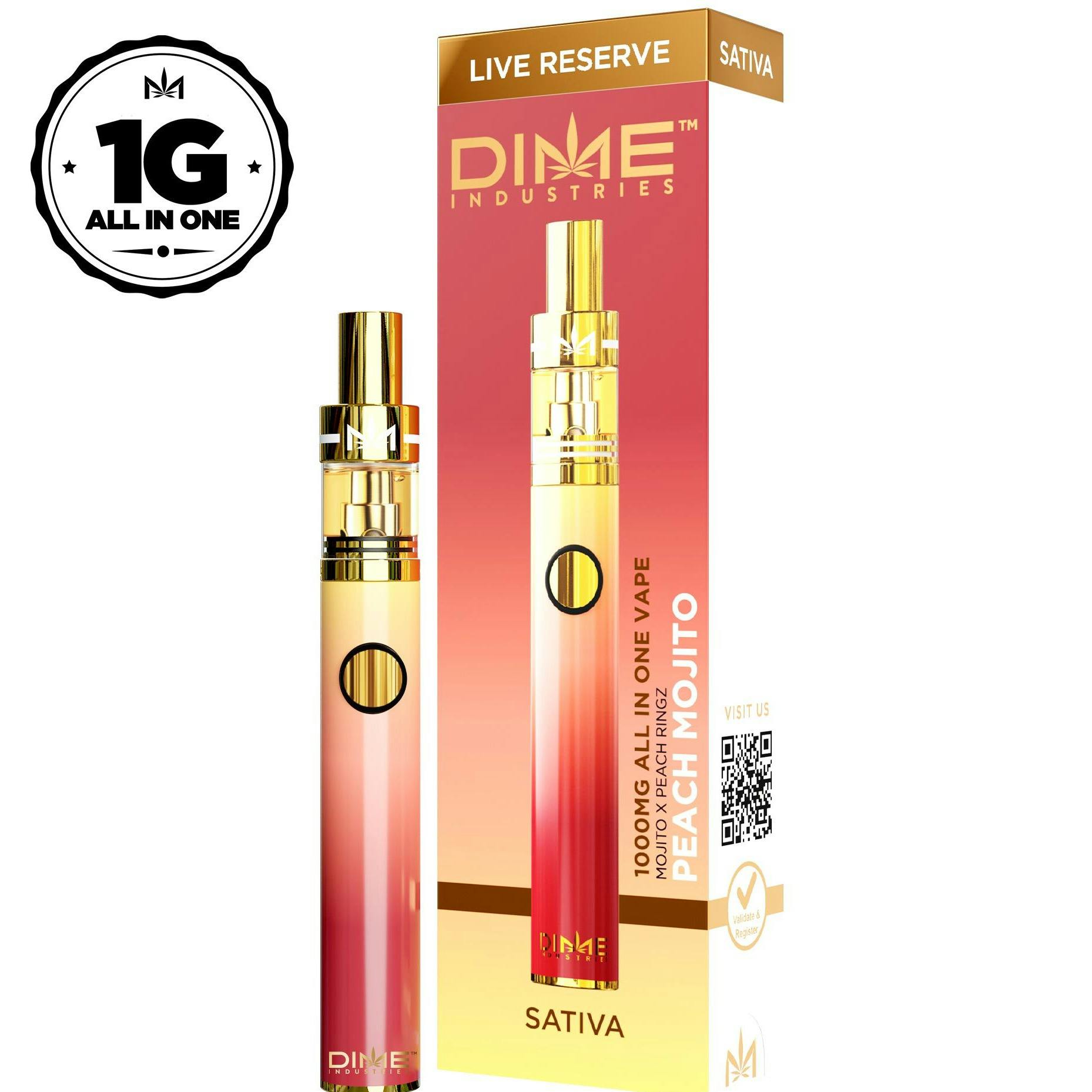 Dime Peach Mojito Live Resin Disposable