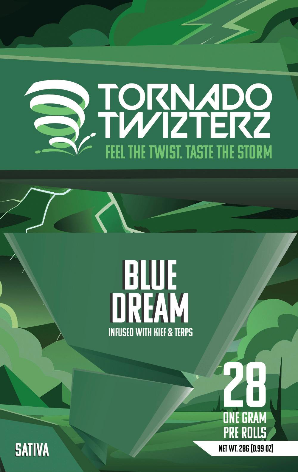 Tornado Twizterz Blue Dream Infused Preroll 28pk