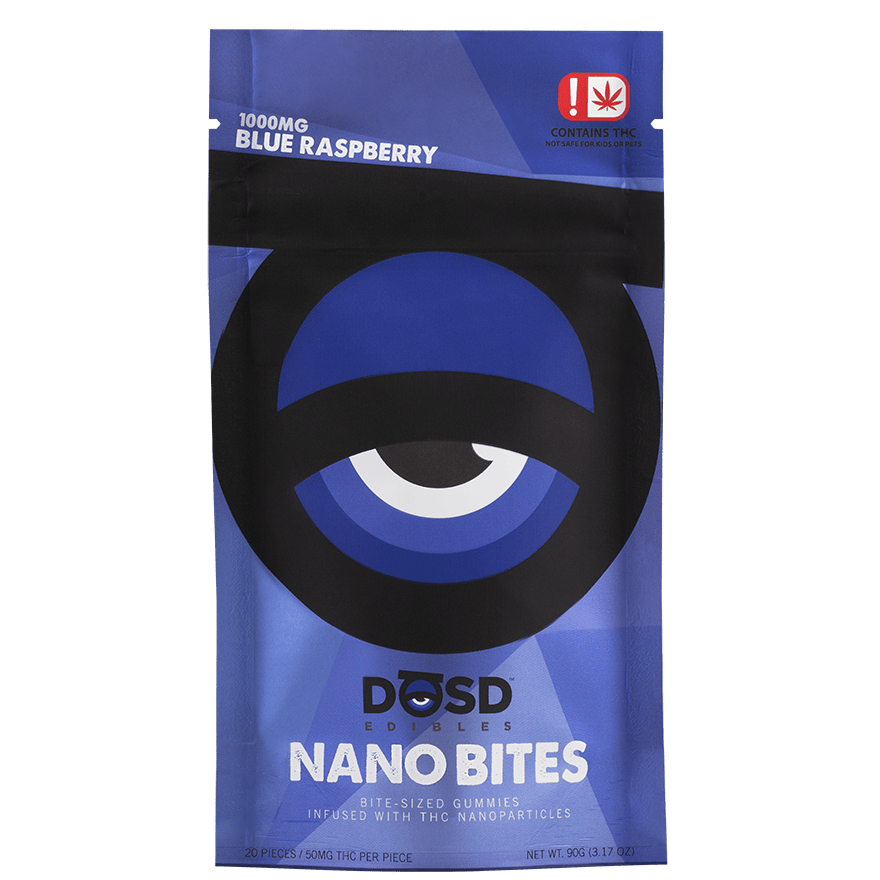 DOSD Blue Raspberry Indica Gummies