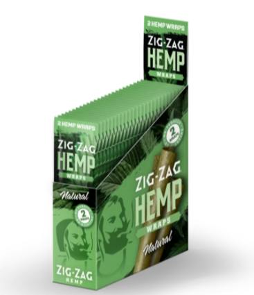 Zig Zag Natural Hemp Wraps 2pk