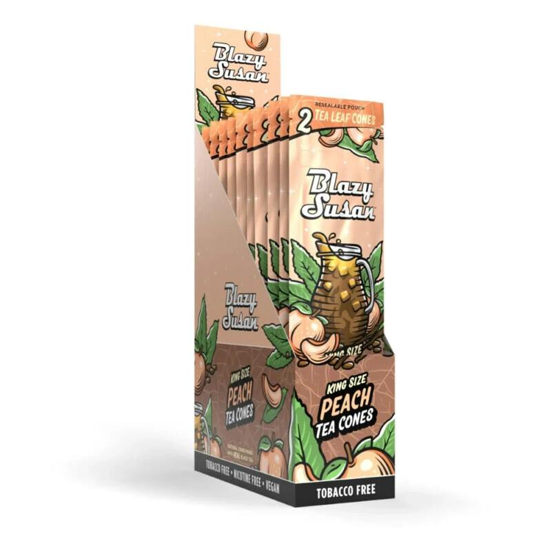 Blazy Susan Peach Tea Leaf Cones 2pk