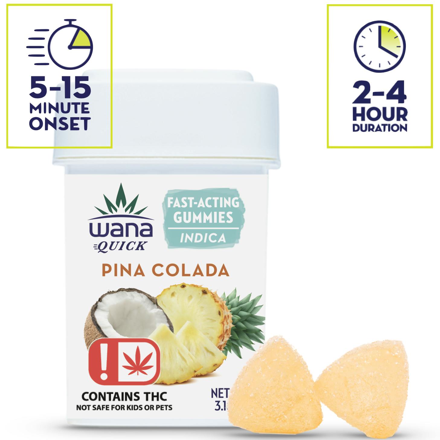 Wana Pina Colada Gummies