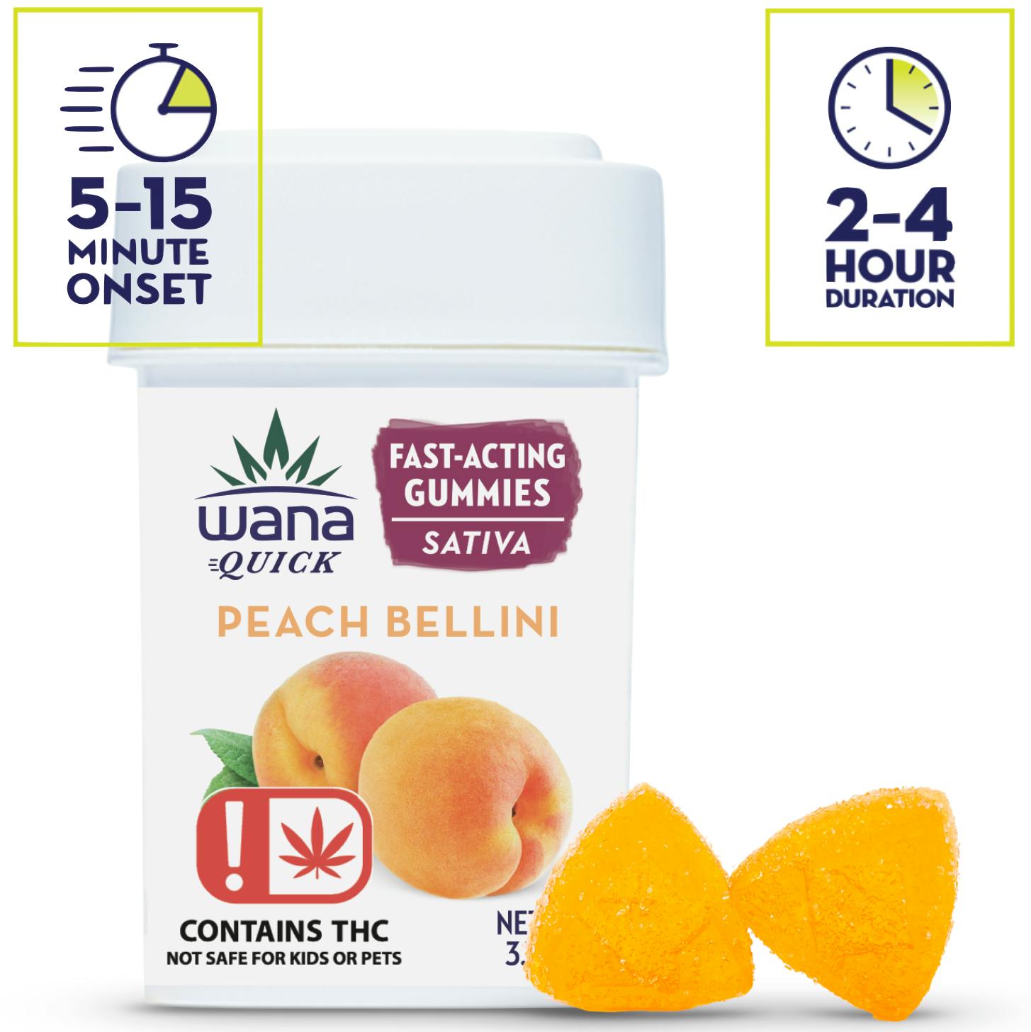 Wana Peach Bellini Gummies