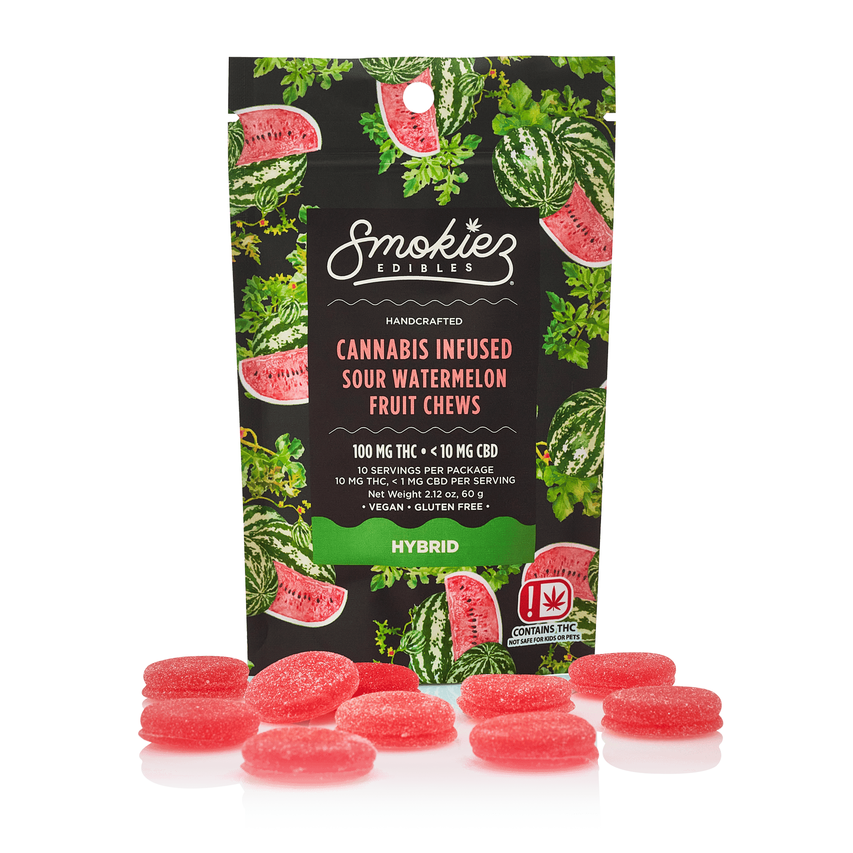 Smokiez Sour Watermelon Hybrid Gummies
