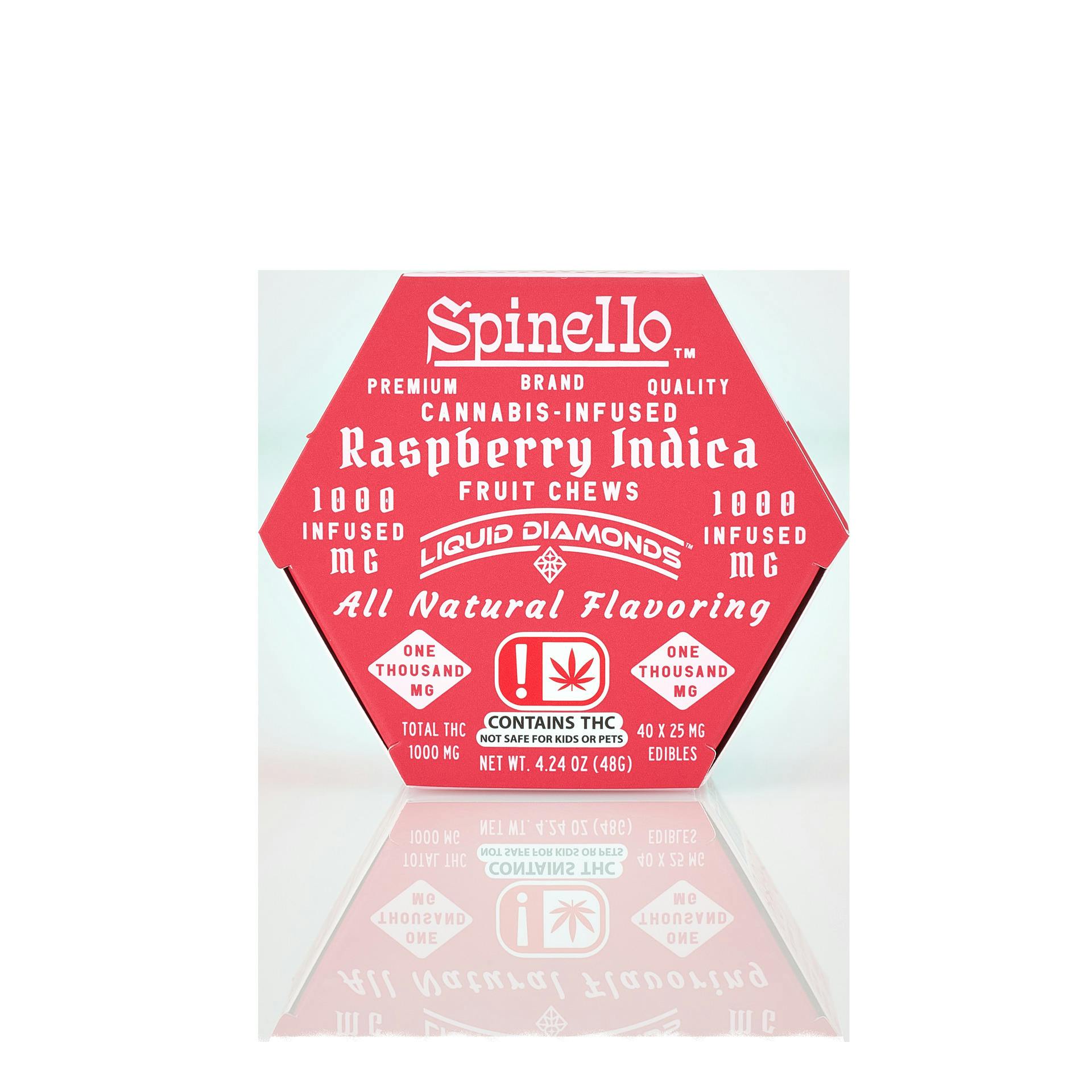 Spinello Raspberry (Indica) Liquid Diamond Gummies