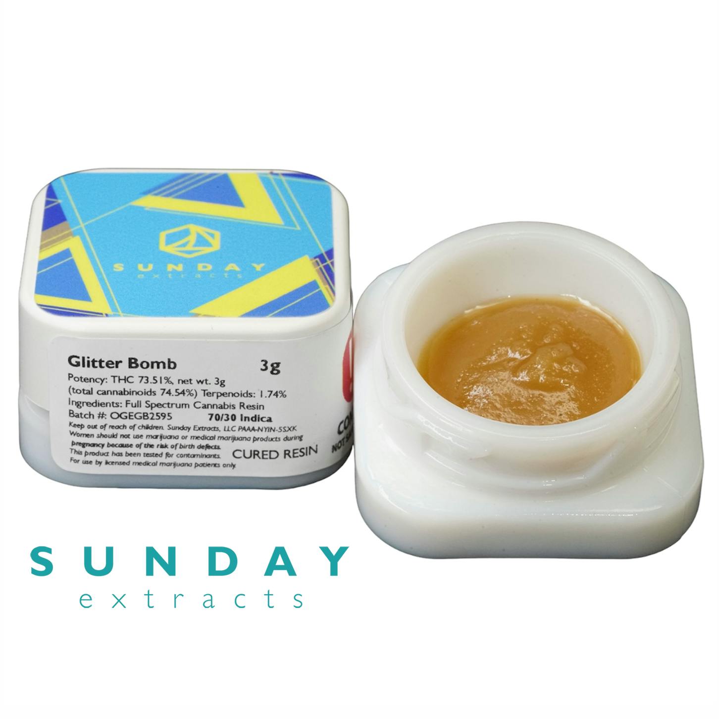 Sunday Glitter Bomb Live Resin