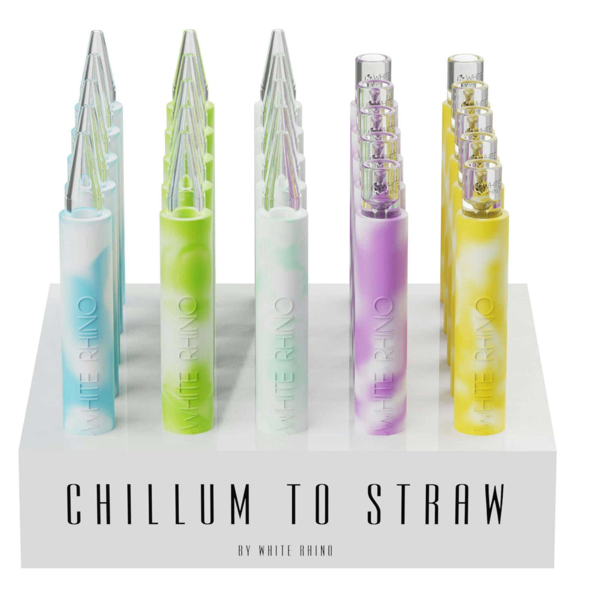 White Rhino Chillum to Straw (Quartz)