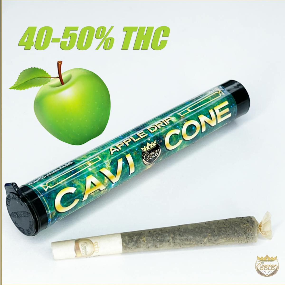 Caviar Gold Apple Drip Cavi Cone