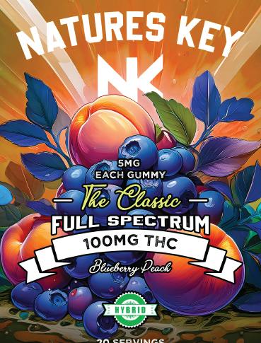 Nature's Key Blueberry Peach Gummies